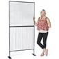 Portable 3-sided wire grid art display rack 