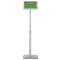 Adjustable sign holder with 8.5 x 11 size frame