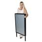 Portable sidewalk sign holder with PVC lenses