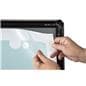 Portable sidewalk sign holder with snap-open edges