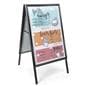 Portable sidewalk sign holder fits 24" x 36" poster