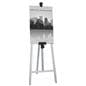 Silver Metal Fold-Up Easel with Height Adjustment for Artwork