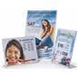 Frosted finish slant back non glare acrylic sign frame