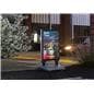 LED illuminated sidewalk sign with variable brightness modes