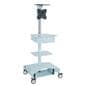 Hospital Computer Cart with Bracket for Single Display
