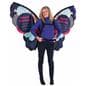 Branded walking butterfly backpack advertising