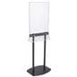 Double-Sided Poster Stand with Business Card Slots for Contact Information and Gift Cards