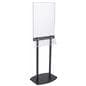 Black Poster Stand with Business Card Rack for 22" x 28" Graphics