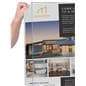 Black Poster Stand with Business Card Rack with Side Insert