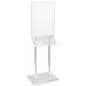 Clear Poster Stand with Business Card Pockets on One Rack