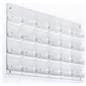 Clear 24-Pocket Wall Business Card Holder, Easy Mounting