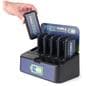 Portable battery dock charging station provides easy access for self-service