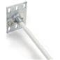 Wall mount banner hardware system includes 6 pre-drilled holes on base plate