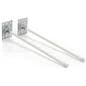 Wall mount banner hardware system with powder-coated finish 