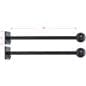 Finial pole banner hardware mounts with 4 x 4 square base  