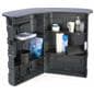 Podium Storage Container Includes Storage