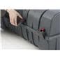 Trade show case to counter display with secure snap closures