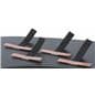 Trade show case to counter display with four hook and loop attachments