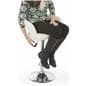 White Leather Bar Stool is Rotating