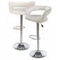 White Leather Bar Stool for Trade Show Use