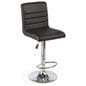 Black Leather Bar Stool Adjusts from Table to Counter Height