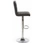Black Leather Bar Stool with Modern Construction
