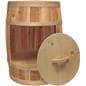 Covered Cedar Barrel