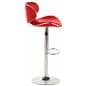 Red Bar Stool with Backrest