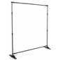 Step and repeat promo booth kit with adjustable frame and sturdy feet