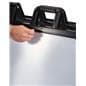 Black snap open a-frame sidewalk sign with lockable design 
