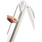 White snap open a-frame sidewalk sign with fillable base 
