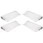 10’ x 20’ white trade show carpet roll in set of (4) 5' x 10' strips