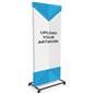 Floor stand with cardboard sign display and custom artwork