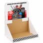 Custom countertop cardboard display shipper box with personalized header and lip