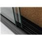 Black Cork Board with Track Sliding