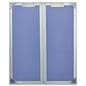 This enclosed aluminum bulletin board has silver anodized framing