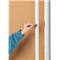 This enclosed aluminum bulletin board has locking latch