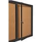 This 72 x 36 locking bulletin board has an enclosed design