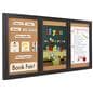This 72 x 36 locking bulletin board is 42 pounds