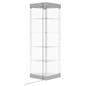 Corner display case with power cord 
