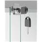 Round display case with locking key set