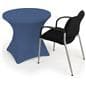 Stretch polyester tablecloths with overall height of 29 inches