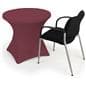 Stretch polyester tablecloths with tight sleek fit