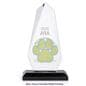 Acrylic rectangle teardrop award with double sided printing