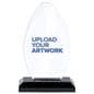 Custom glass recognition award with ability to upload your personalized graphics