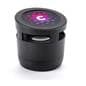 Black wireless charging speaker with free custom logo printing