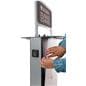 Phone charging station kiosk with custom graphics and easy installation