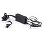 black mobile charging station with floor sign holder for multiple phones 