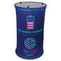 Portable charging station with stretch fabric and full color graphics