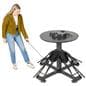 Charing table with chairs with a retracting power cable